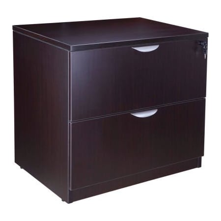 Boss Office Products Boss 2-Drawer Lateral File - 31inW x 22inD - Mocha N112-MOC